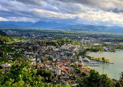 Blick auf Bregenz und Bodensee
