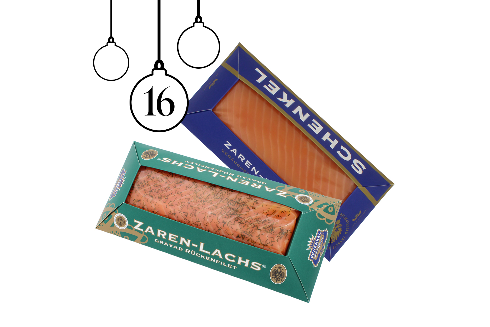 Ideal für den Festtagstisch. Schenkel Zaren-Lachs oder Gravad Zaren-Lachs gewinnen!